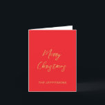 Helle Red & Gold Farben Frohe Weihnachten<br><div class="desc">Erleben Sie dieses moderne,  elegante Design. Diese Vorlage kann an alle beruflichen Beruf angepasst werden.</div>