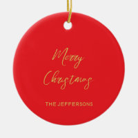 Helle Red & Gold Farben Frohe Weihnachten