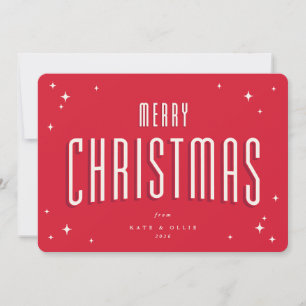 Helle Red Merry Weihnachten Retro Stars Flat