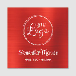 Helle Red Ombre Ihr Business-Logo hier Namensschild