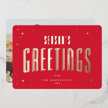 Helle Red Season's Gruß Retro Stars Foto