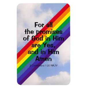 Helle Regenbogen in Sky Inspirational Bible Verse Magnet