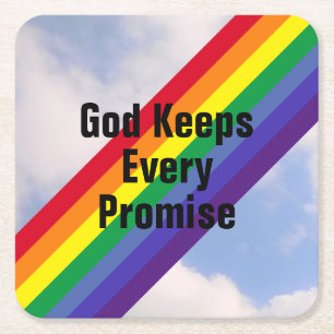 Helle Regenbogen in Sky Inspirational Niedlich Rechteckiger Pappuntersetzer