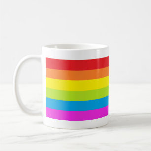 Helle Regenbogen-Streifen-Kaffee-Tasse Kaffeetasse