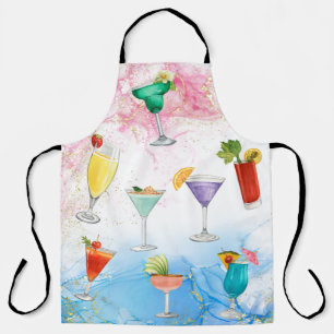 Helle Regenbogencocktail Sommergetränke feiern Schürze