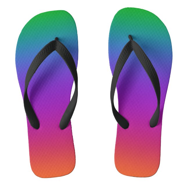 Helle Regenbogenfarben Flip Flops (Fußbett)