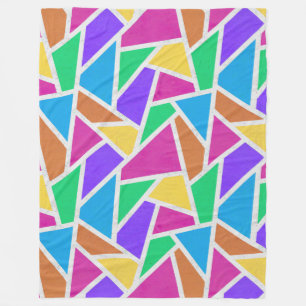 Helle Regenbogenfarben Mosaik Fleecedecke