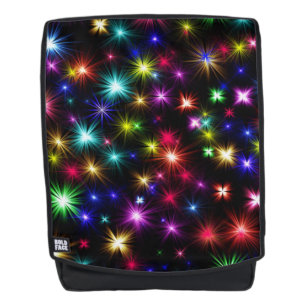Helle Regenbogenfunken, Sterne und Feuerwerk Rucksack