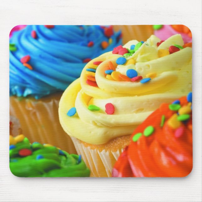 Helle Regenbogenkuchen Mousepad (Vorne)