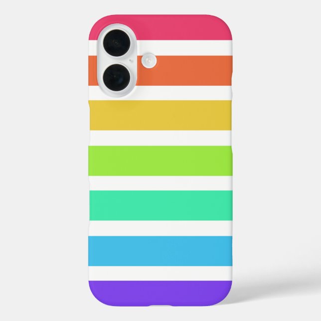 Helle Regenbogenstreifen Case-Mate iPhone Gehäuse Hülle (Rückseite)