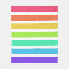 Helle Regenbogenstreifen Fleecedecke