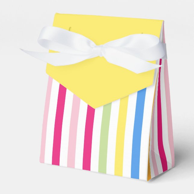 Helle Regenbogenstreifen Geschenkschachtel (Vorderseite)