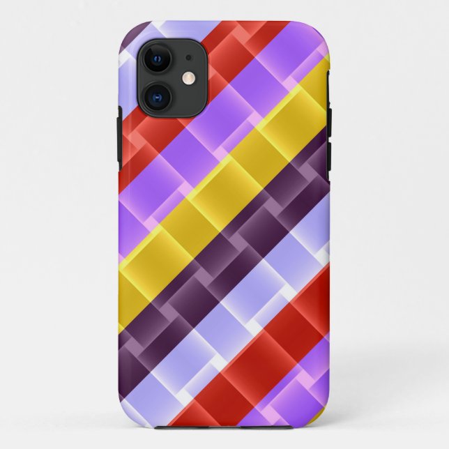 Helle Regenbogenstreifen, modern gestaltet Case-Mate iPhone Hülle (Rückseite)