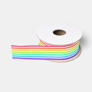 Helle Regenbogenstreifen Ripsband