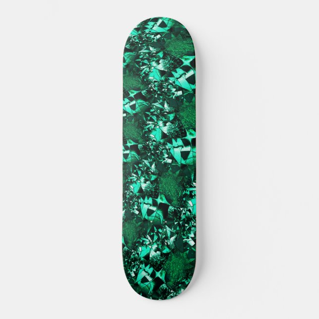 Helle, reliefartige Grüntöne Skateboard (Vorderseite)