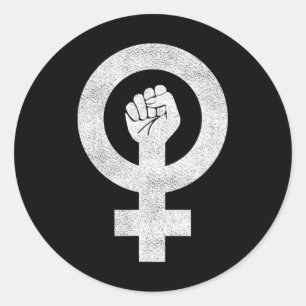 Helle Residenz Fist Feminist - Gleichstellung der  Runder Aufkleber