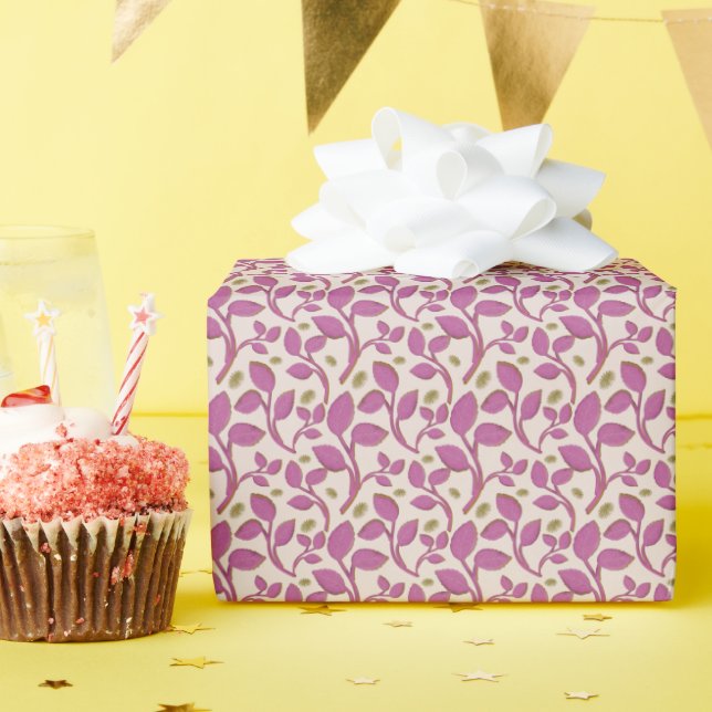 Helle Retro-Blumen-Nahtloses Muster  Einwickelpapi Geschenkpapier (Geburtstagsparty)