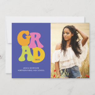 Helle Retro Design 2023 Foto Graduation Party Einladung