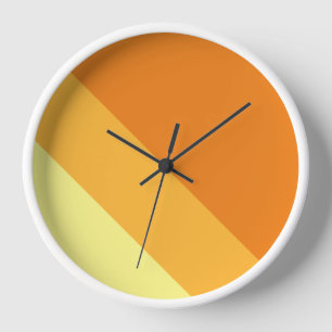Helle Retro Orange Yellow Summer Racing Streifen Uhr