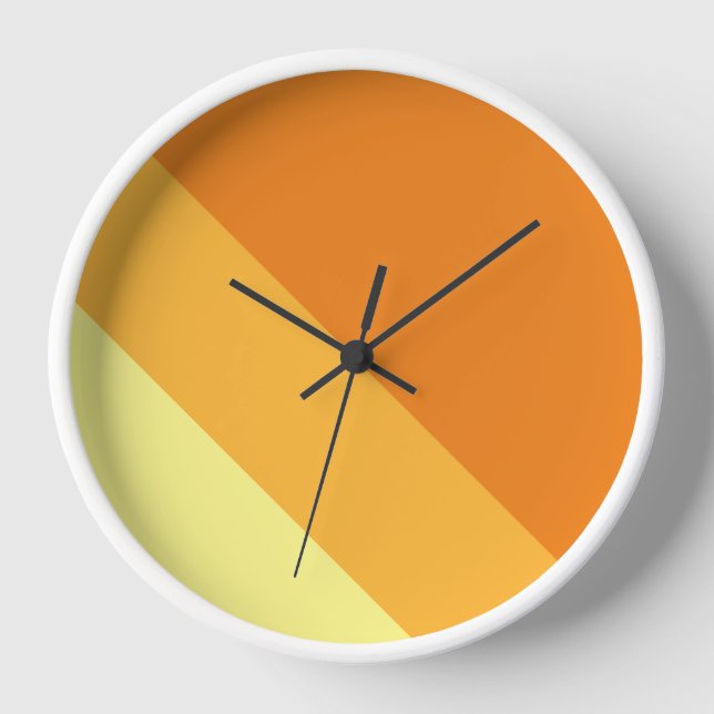 Helle Retro Orange Yellow Summer Racing Streifen Uhr (Vorderseite)