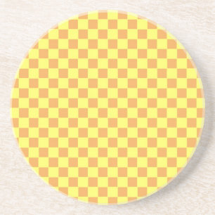 Helle Retro-Schachbrettmuster Getränkeuntersetzer
