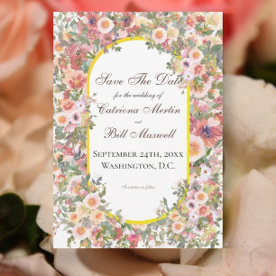 Helle Romantische Garten-Hochzeitseinladungskarte Einladung