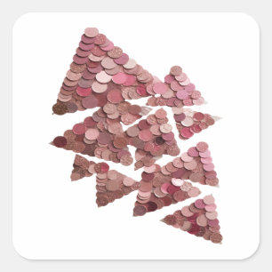 Helle rosa abstrakte Aufkleberdesign Quadratischer Aufkleber