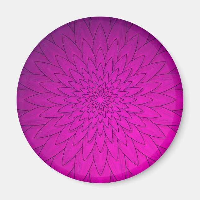 Helle rosa Blume Magnet (Vorne)
