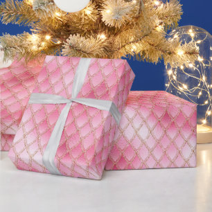 Helle rosa Drachen-Schuppen Geschenkpapier