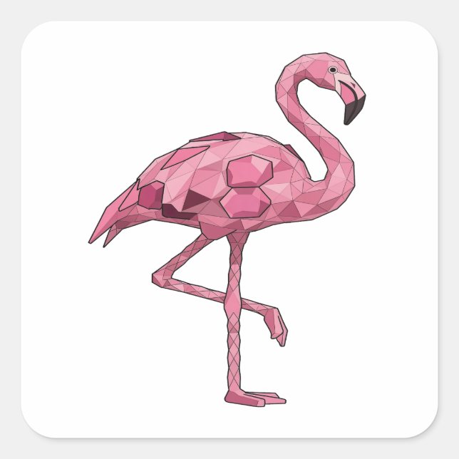 Helle Rosa FLAMINGO Sticker Kunst (Vorderseite)