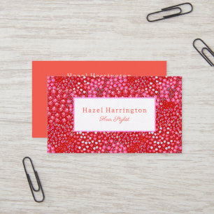 Helle Rosa Flora Business Card Stift Visitenkarte