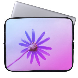Helle rosa lila Gänseblümchen-Blumen-Laptop-Hülle Laptopschutzhülle