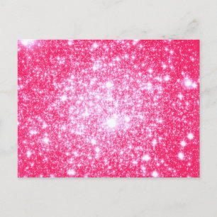 Helle Rosa Sterne Postkarte