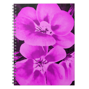 Helle rosa tropische Blumen Notizblock