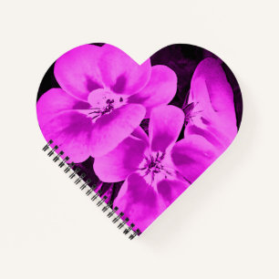 Helle rosa tropische Blumen Notizbuch