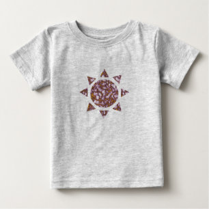 Helle rosa und goldene Marmorplatte Textur Design Baby T-shirt