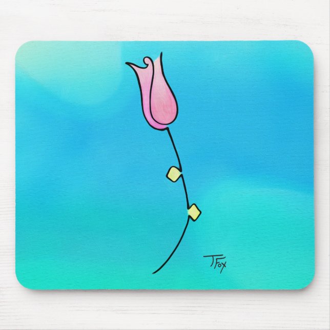 Helle Rose Mousepad (Vorne)