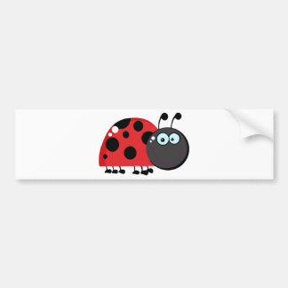 Helle rote Dame Bug Autoaufkleber