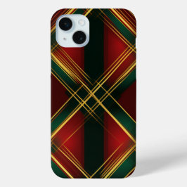 HELLE, ROTE GOLD-CHRISTMAS KARIERTES PATTER Case-Mate iPhone HÜLLE
