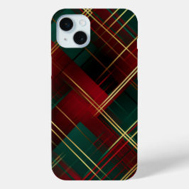 HELLE, ROTE GOLD-CHRISTMAS KARIERTES PATTER Case-Mate iPhone HÜLLE