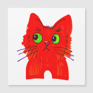 Helle Rote Katze — Mit Augen Wunder mit einer Dreh Magnetkarte