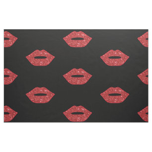 Helle rote Lippen Glitter Küsse elegant feminin Stoff