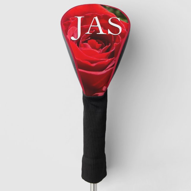 Helle Rote Rose Blume Schöne Blumenpracht Golf Headcover (Vorderseite)