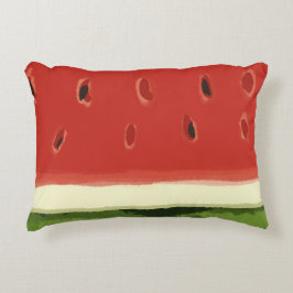Helle Rote Wasserfarbe Wassermelone Akzente Pillow Dekokissen