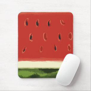 Helle Rote Wasserfarbe Wassermelone Mousepad