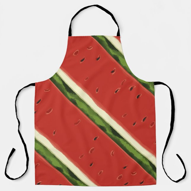 Helle Rote Wasserfarbe Wassermelone Schürze drucke (Vorderseite)