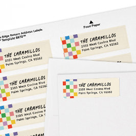 Helle Rücksendeadresse des Schachbretts