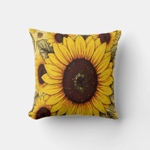 Helle rustikale Sonnenblumen-Farmhouse-Dekoration Kissen