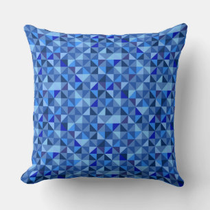 HELLE SCHATTEN BLAUER GEOMETRISCHER MUSTER KISSEN
