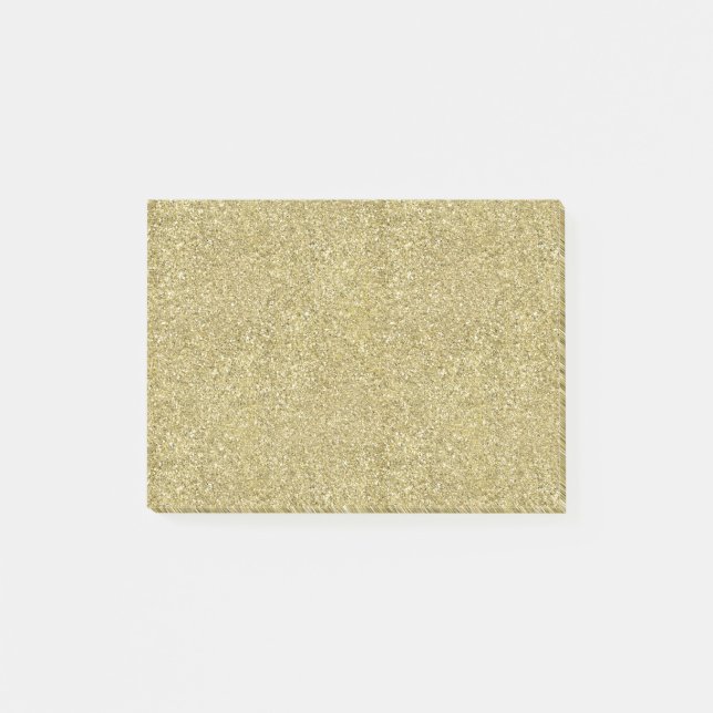 Helle Schimmer-GoldLeinwand Post-it Klebezettel (Vorderseite)